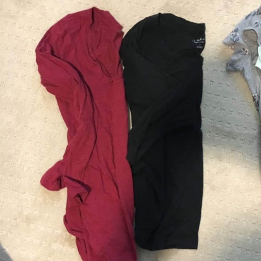Two long sleeve maternity tees